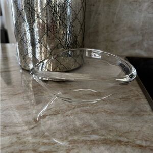 Clear Glass Serving Dish - Modern Oval Bowl